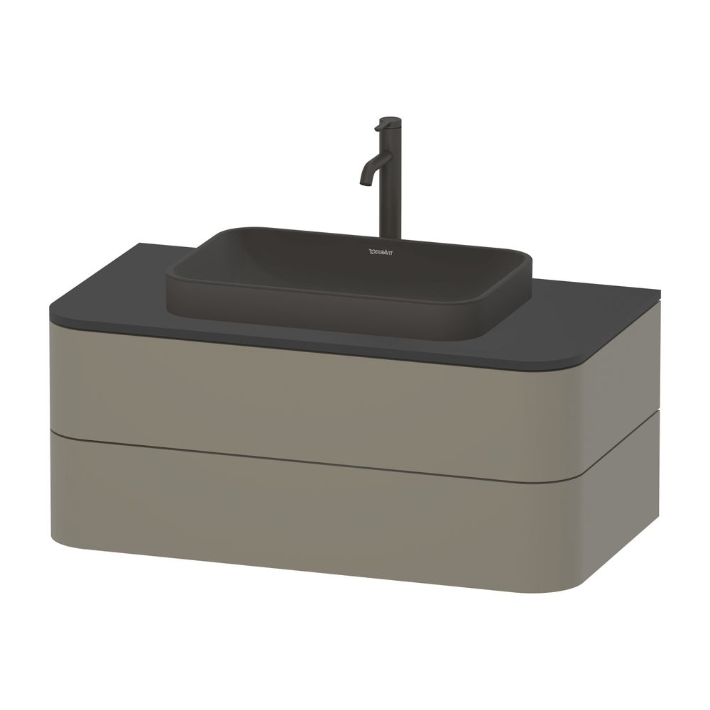 Duravit Happy D.2 Plus Aufsatzbecken 600mm, Anthrazit Matt, Rechteckig, ohne Überl... DURAVIT-2359601300 4053424702247 (Abb. 11)