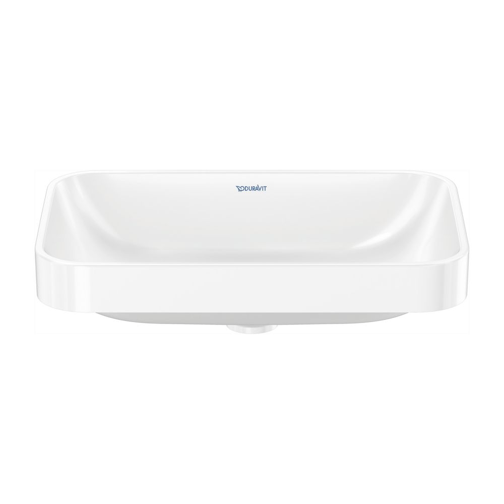 Duravit Happy D.2 Plus Aufsatzbecken 600mm, Weiß Hochglanz, WonderGliss, Rechteck... DURAVIT-23596000001 4053424896793 (Abb. 10)