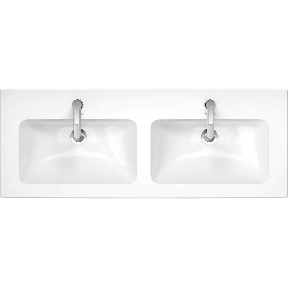Duravit ME by Starck Doppelwaschtisch 490x1300x180mm wh, Weiß Hochglanz, Rechtecki... DURAVIT-2336130000 4053424121062 (Abb. 26)