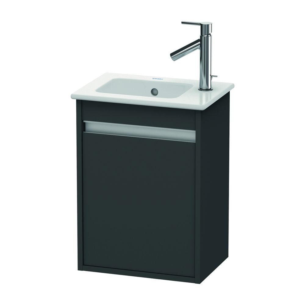 Duravit Ketho Waschtischunterbau wandh. 285x400x550mm L, Graphit Matt, Griffleiste... DURAVIT-KT6417L4949 4053424449579 (Abb. 1)