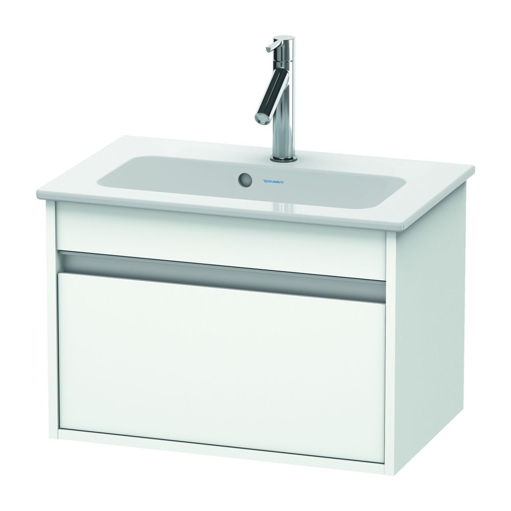 Duravit Ketho Waschtischunterbau wandh. 385x600x410mm, Compact Mattweiß, Griffleis... DURAVIT-KT642201818 4053424477121 (Abb. 1)