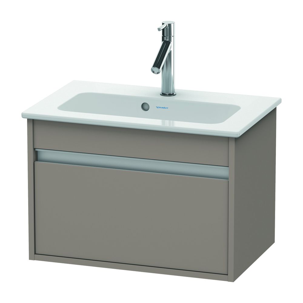 Duravit Ketho Waschtischunterbau wandh. 385x600x410mm, Compact Basalt Matt, Griffl... DURAVIT-KT642204343 4053424477152 (Abb. 1)