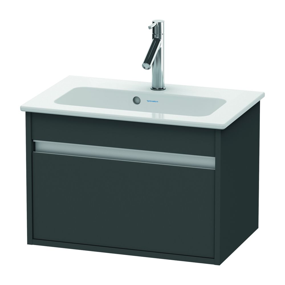Duravit Ketho Waschtischunterbau wandh. 385x600x410mm, Compact Graphit Matt, Griff... DURAVIT-KT642204949 4053424477169 (Abb. 1)