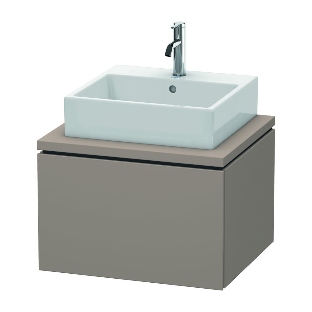 Duravit L-Cube Konsolenwaschtischunterbau wandh. 547x620x400mm ohne KSP Basalt Mat... DURAVIT-LC581004343 4053424368603 (Abb. 1)