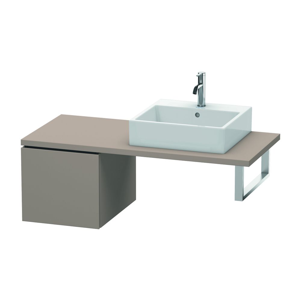 Duravit L-Cube Unterschrank für Konsole Dekor, 547x420x400mm, Basalt Matt mit Kons... DURAVIT-LC583104343 4053424372723 (Abb. 1)