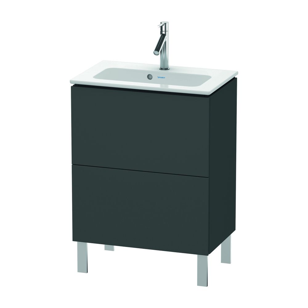 Duravit L-Cube Waschtischunterbau bodenstehend 391x620x704mm Graphit Matt, Grifflo... DURAVIT-LC667304949 4053424452586 (Abb. 1)