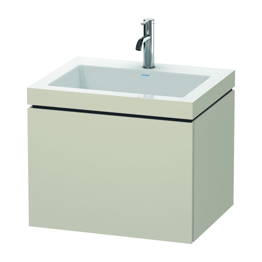 Duravit L-Cube Waschtisch-Set C-bonded wh Dekor, 480x600x500mm Taupe Matt, Grifflo... DURAVIT-LC6916O9191 4053424499017 (Abb. 1)