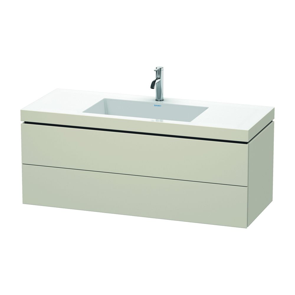 Duravit L-Cube Waschtisch-Set C-bonded wh Dekor, 480x1200x500mm Taupe Matt, Griffl... DURAVIT-LC6929O9191 4053424415734 (Abb. 1)