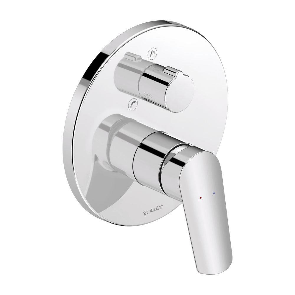 Duravit No.1 Einhebel-Wannenmischer Unterputz, Verbraucher 2, Chrom, Wannen. Hand... DURAVIT-N15210012010 4067116084085 (Abb. 1)