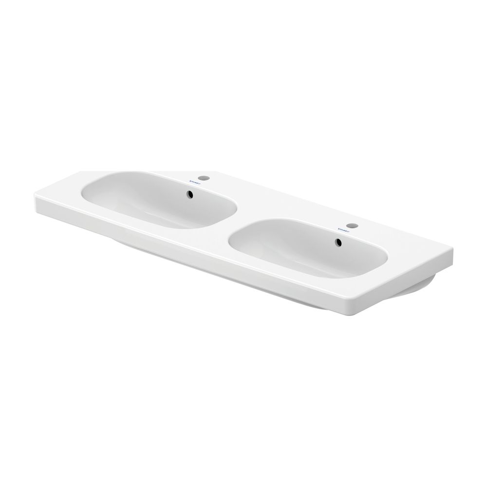 Duravit D-Code Doppelwaschtisch 490x1200x180mm, Weiß Hochglanz, Rechteckig, 2Wasch... DURAVIT-03481200002 4021534853357 (Abb. 7)