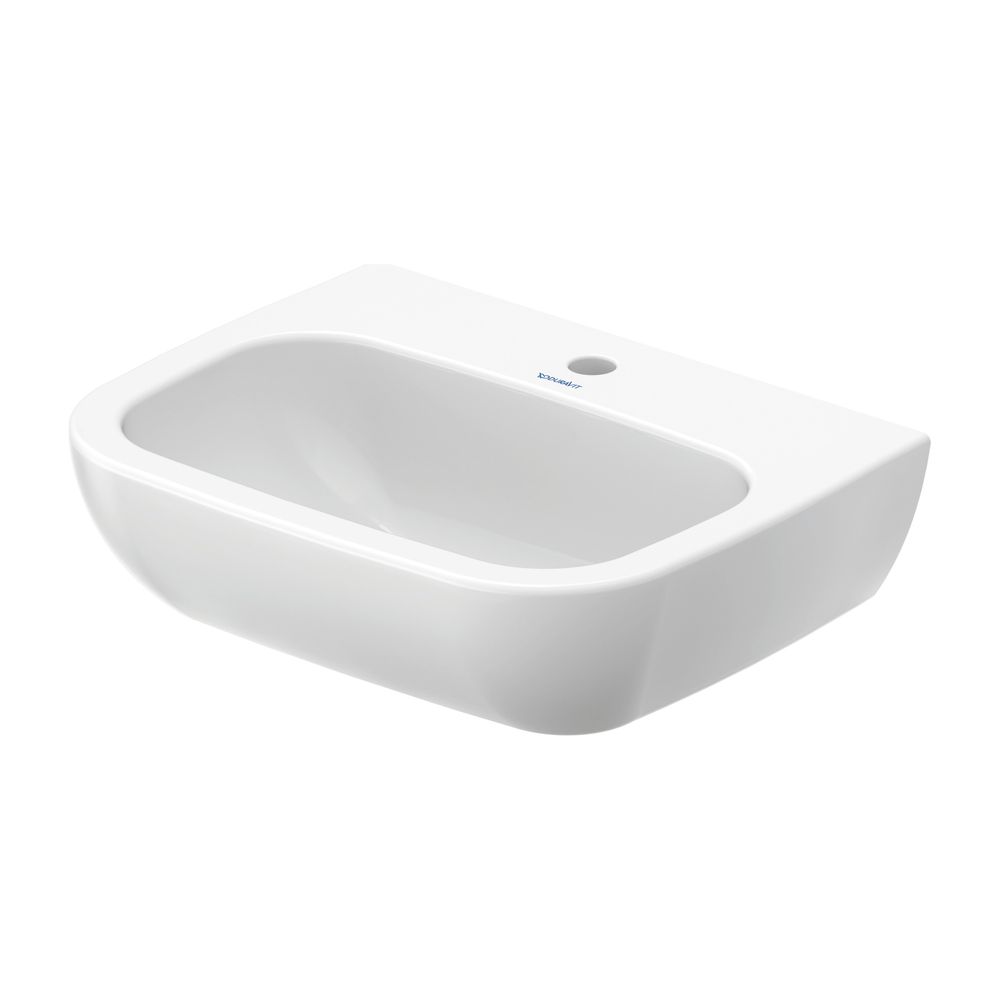 Duravit D-Code Waschtisch 430x550x175mm wandhäng., Weiß Hochglanz, Halbrund, 1 Wasc... DURAVIT-2311550000 4021534952975 (Abb. 2)