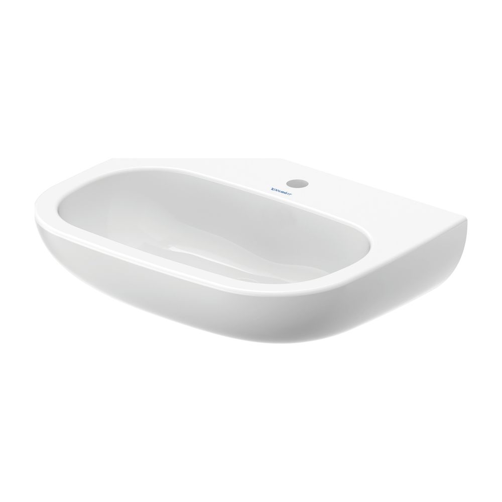 Duravit D-Code Waschtisch 460x600x175mm wandhäng., Weiß Hochglanz, Halbrund, 1 Wasc... DURAVIT-2311600000 4021534638916 (Abb. 3)