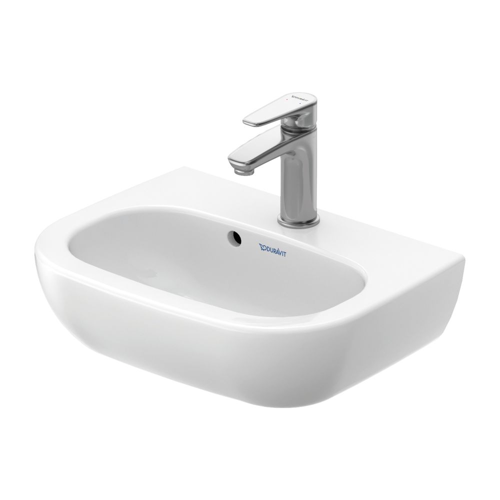 Duravit D-Code Handwaschbecken 340x450x145mm, Weiß Hochglanz, Rechteckig,1 Waschpla... DURAVIT-0705450000 4021534344091 (Abb. 7)