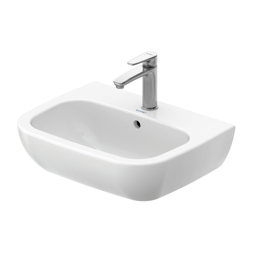 Duravit D-Code Waschtisch 430x550x175mm wandhäng., Weiß Hochglanz, Halbrund, 1 WP m... DURAVIT-2310550000 4021534344060 (Abb. 7)