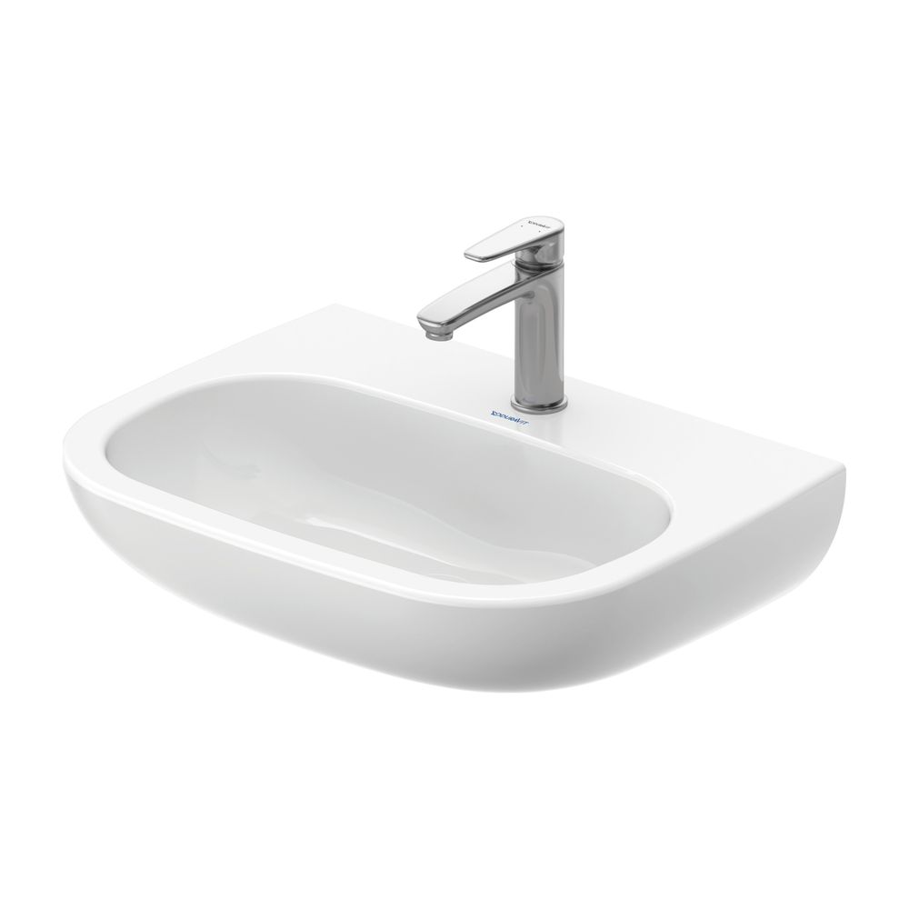 Duravit D-Code Waschtisch 460x600x175mm wandhäng., Weiß Hochglanz, Halbrund, 1 Wasc... DURAVIT-2311600000 4021534638916 (Abb. 2)