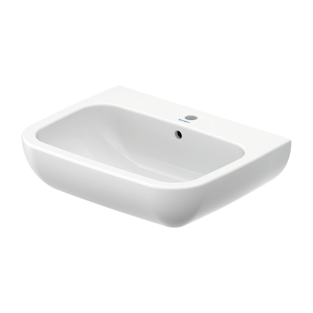 Duravit D-Code Waschtisch 500x650x180mm wandhäng., Weiß Hochglanz, Halbrund, 1 WP ... DURAVIT-2310650000 4021534344046 (Abb. 13)