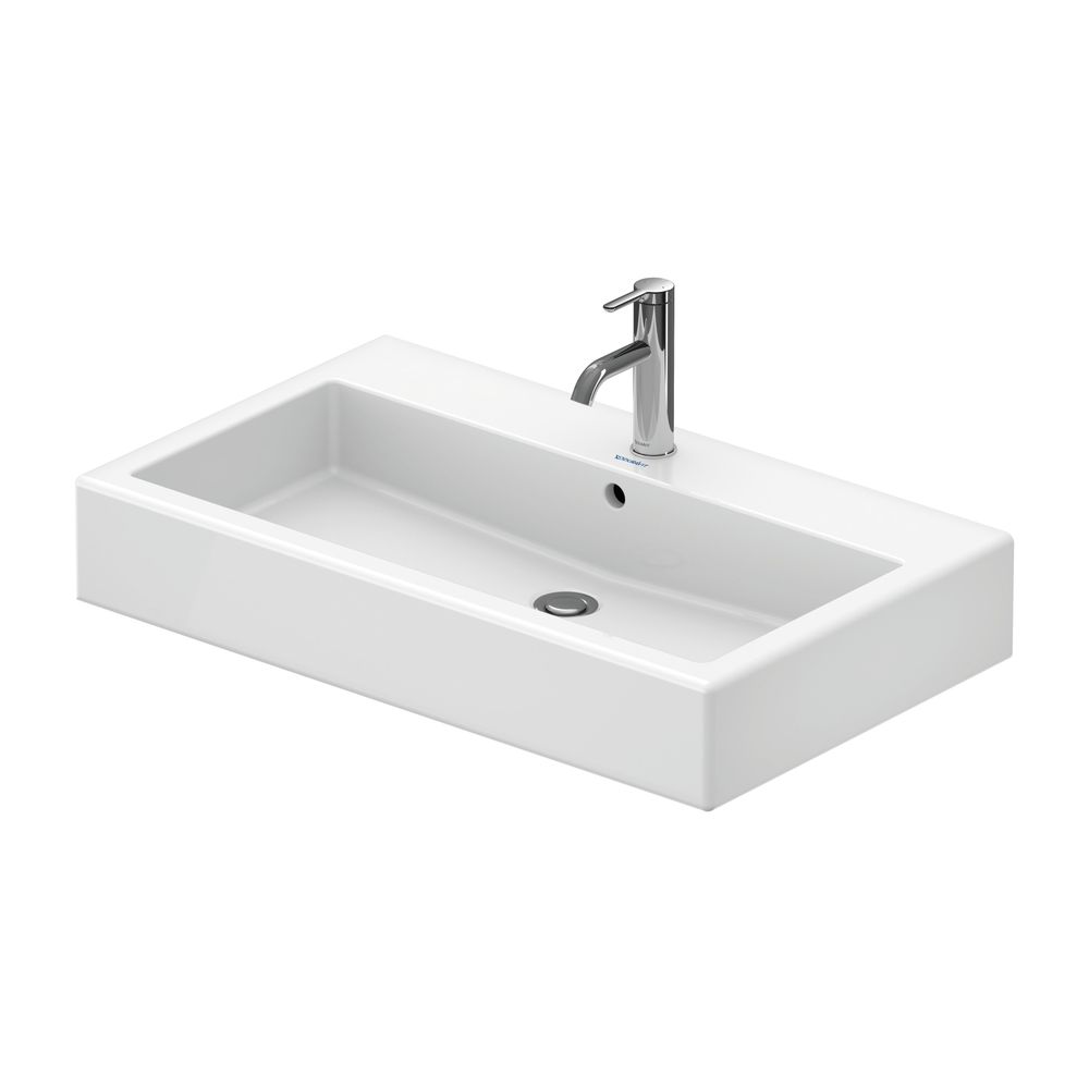 Duravit Vero Waschtisch 470x800x175mm wandhäng., Weiß Hochglanz, Rechteckig, 1 WP m... DURAVIT-0454800000 4021534269400 (Abb. 1)