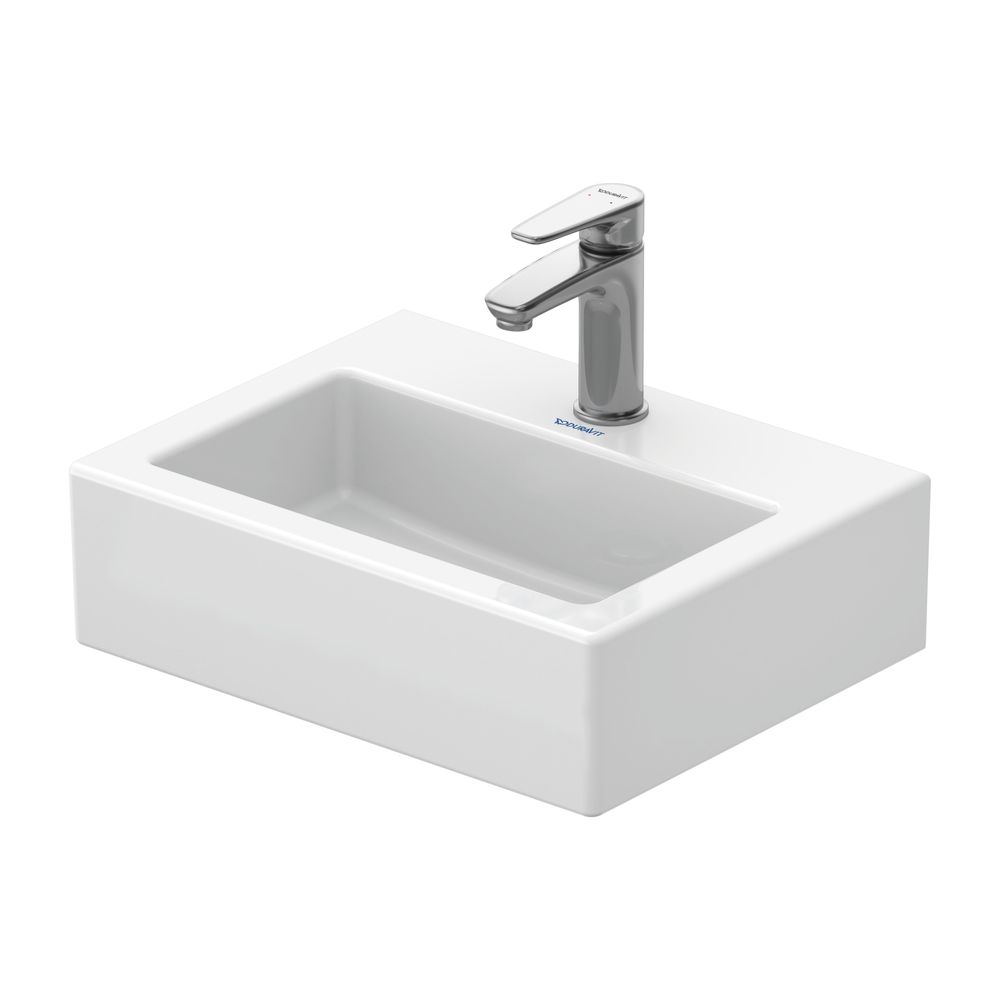 Duravit Vero Handwaschbecken 350x450x160mm, Weiß Hochglanz, WonderGliss, Rechtecki... DURAVIT-07044500411 4021534793165 (Abb. 1)
