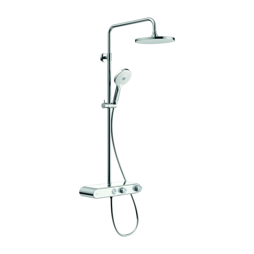 Duravit Shower Systems Duschsystem Chrom, Thermostat, Kopfbrause 230mm, 10,5l/min... DURAVIT-TH4380008005 4067116161304 (Abb. 1)