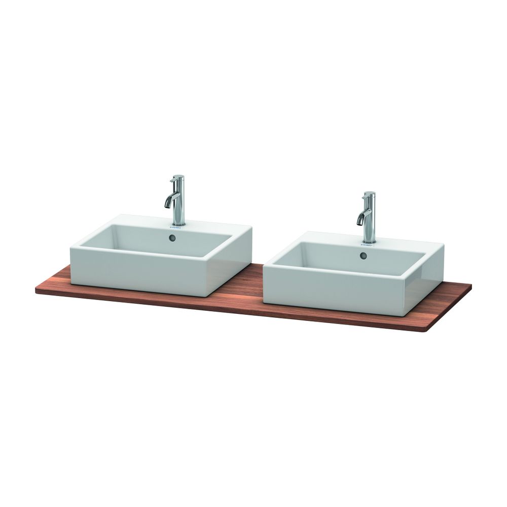 Duravit XSquare Massivholzkonsole 550x1400x20mm, 2 Ausschnitte/Waschplätze, Amerik... DURAVIT-XS064GB7777 4053424569826 (Abb. 1)