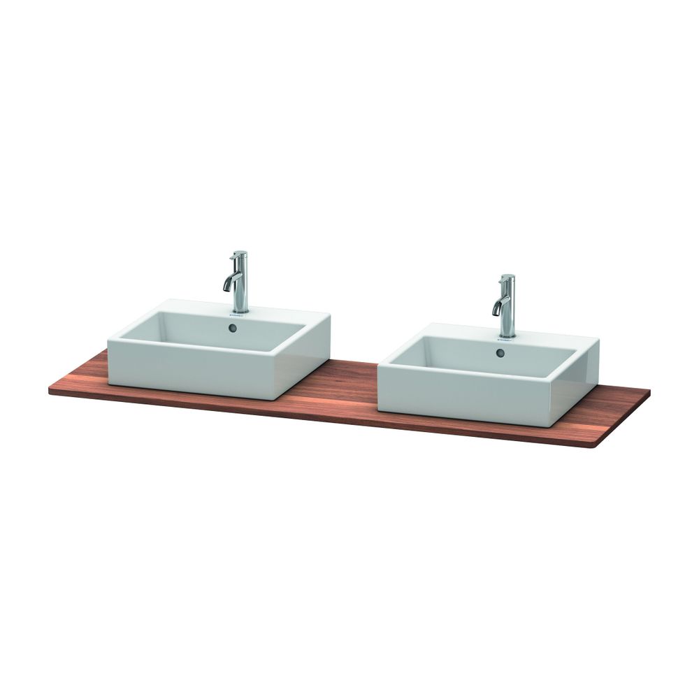 Duravit XSquare Massivholzkonsole 550x1600x20mm, 2 Ausschnitte/Waschplätze, Amerik... DURAVIT-XS064HB7777 4053424569833 (Abb. 1)