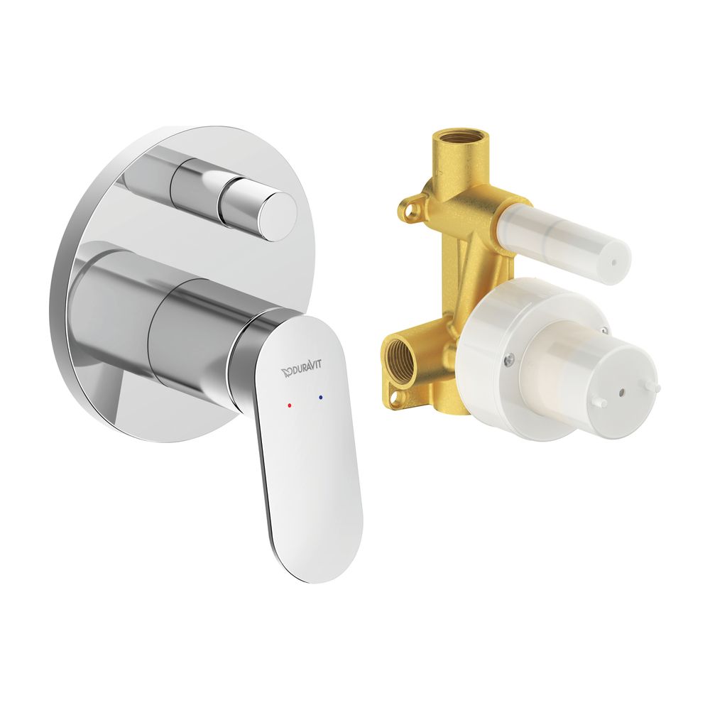 Duravit Wave Einhebelmischer Unterputz Set, 2 Verbraucher, Chrom, 24l/min, Rosett... DURAVIT-WA4210008010 4067116105605 (Abb. 4)