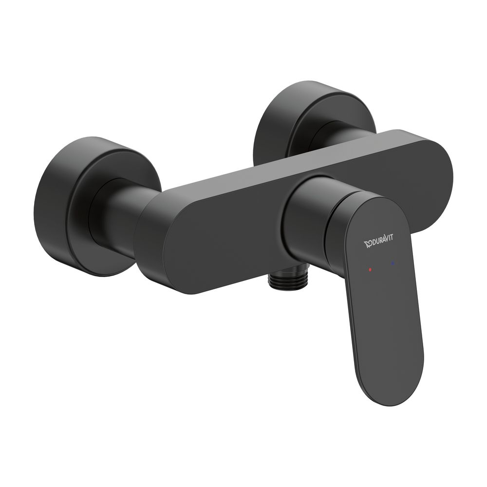 Duravit Wave Einhebel-Brausemischer Aufputz, Mattschwarz, 24l/min, S-Anschlüsse, ... DURAVIT-WA4230000046 4067116105742 (Abb. 1)