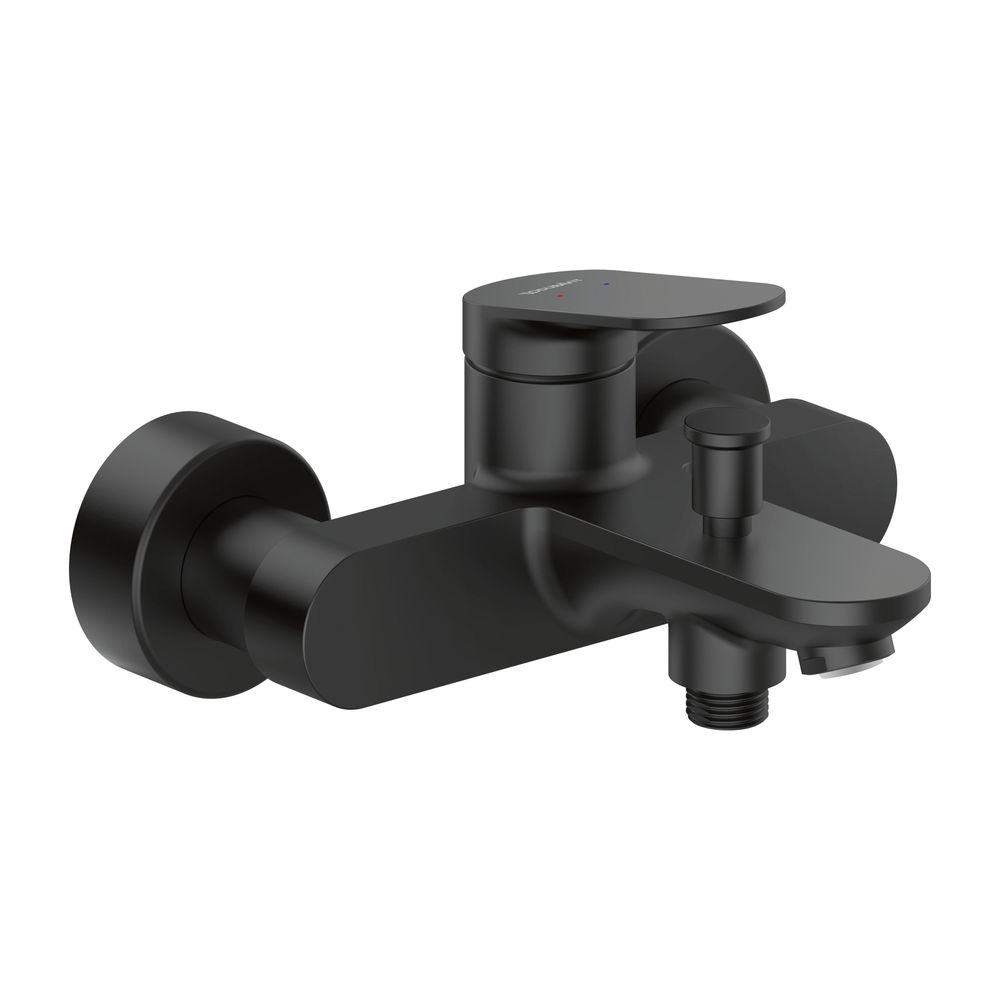 Duravit Wave Einhebel-Wannenmischer Aufputz, Mattschwarz, 25l/min, S-Anschlüsse, ... DURAVIT-WA5230000046 4067116105865 (Abb. 1)
