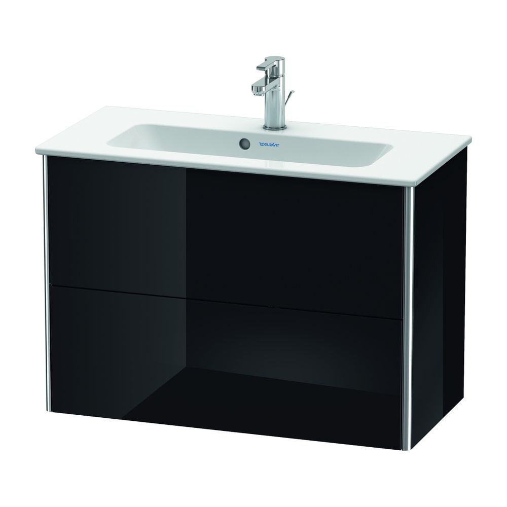 Duravit XSquare Waschtischunterbau wandhäng. 388x810x560mm Compact, Schwarz Hochgl... DURAVIT-XS416604040 4053424521138 (Abb. 1)
