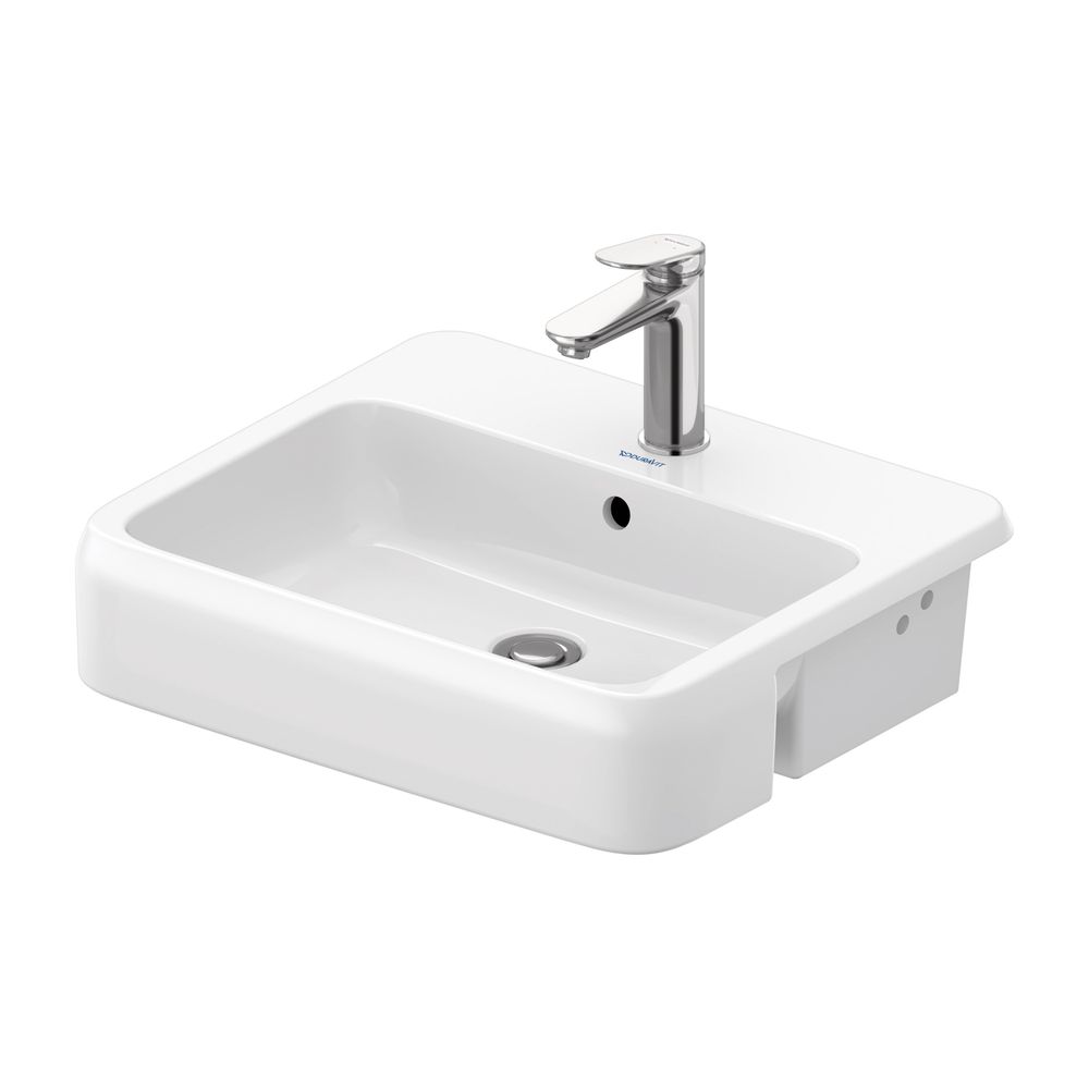 Duravit Qatego Halbeinbauwaschtisch 470x550x150mm, Weiß Hochglanz, HygieneGlaze, 1 ... DURAVIT-0399552000 4067116069686 (Abb. 1)