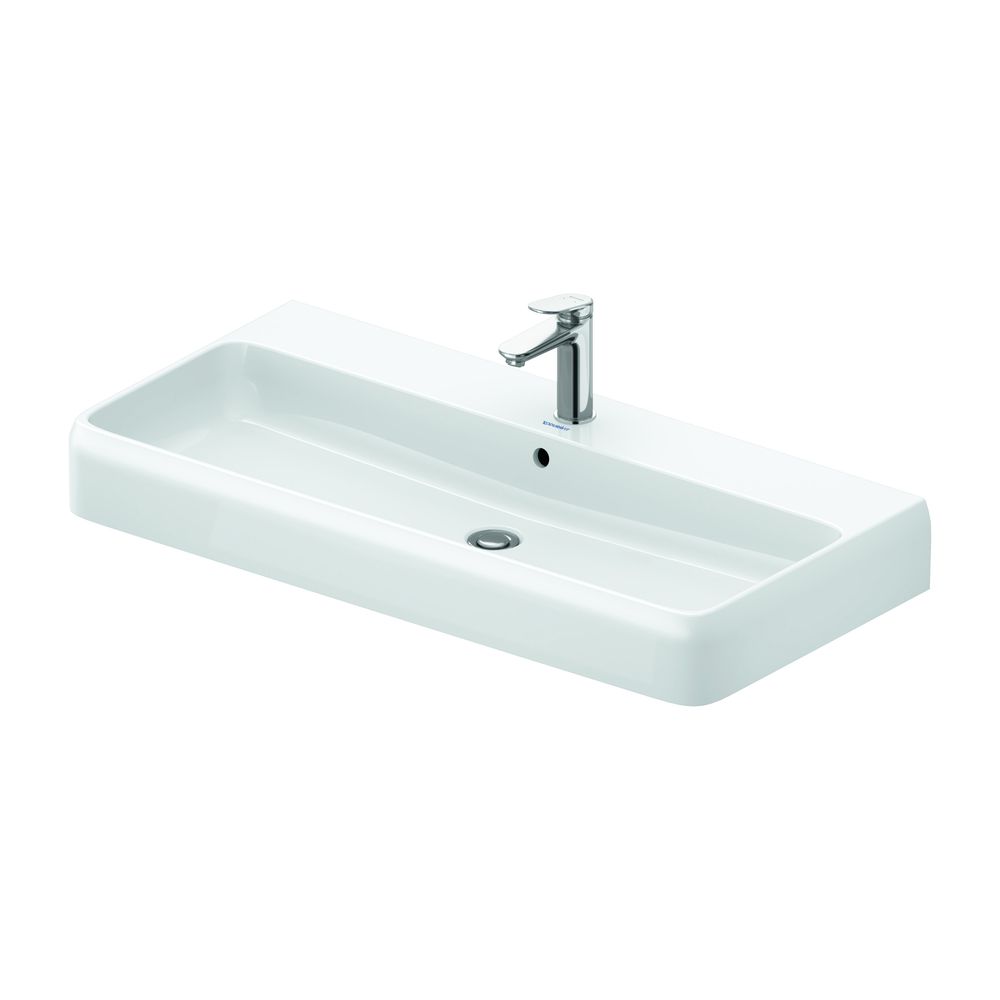 Duravit Qatego Waschtisch 470x1000x150mm wandh. Weiß Hochglanz, Rechteckig, HYG, 1 ... DURAVIT-2382102000 4067116070118 (Abb. 1)