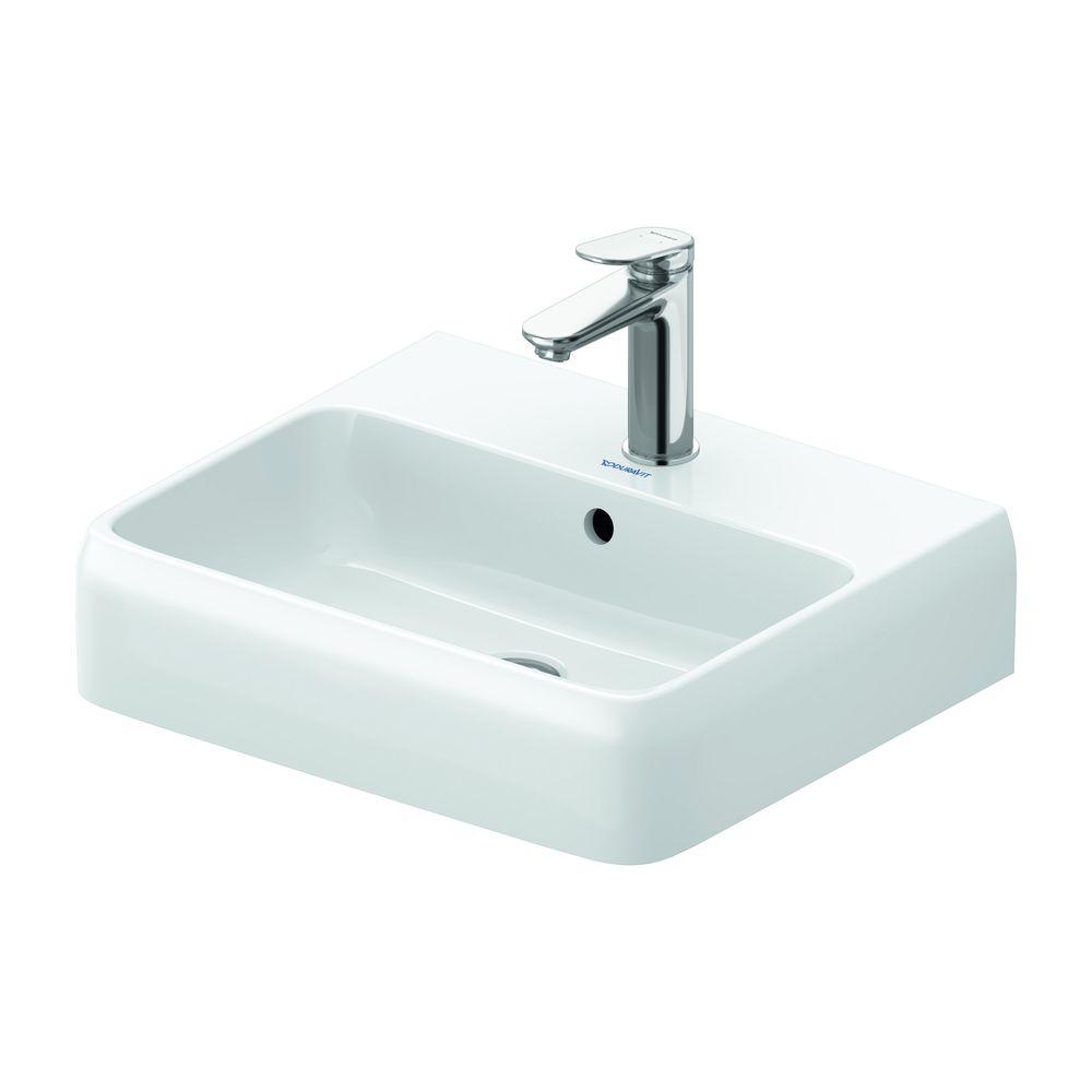 Duravit Qatego Waschtisch 420x500x150mm wandhäng., Weiß Hochglanz, Rechteckig, Hygi... DURAVIT-2382502000 4067116070019 (Abb. 1)