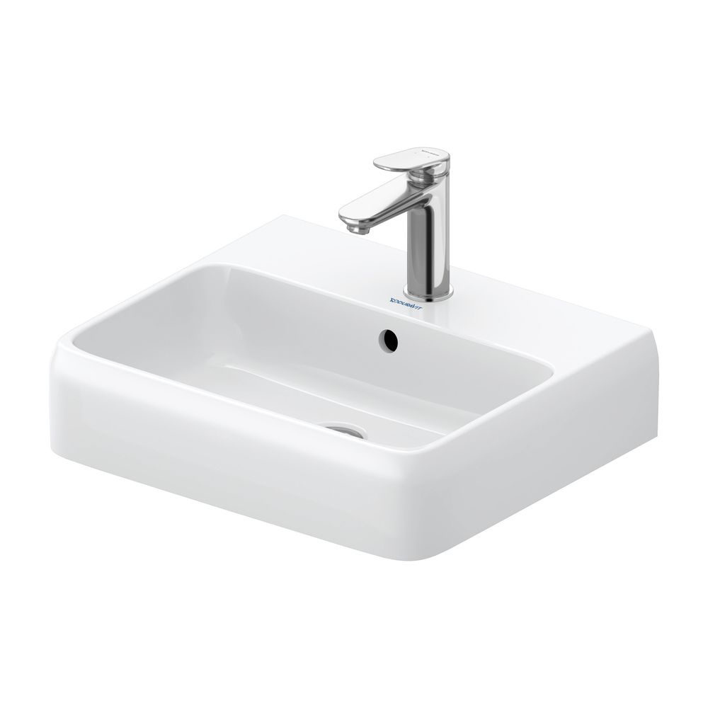 Duravit Qatego Waschtisch 420x500x150mm wandhäng., Weiß Hochglanz, Rechteckig, HYG,... DURAVIT-2382502027 4067116070026 (Abb. 1)