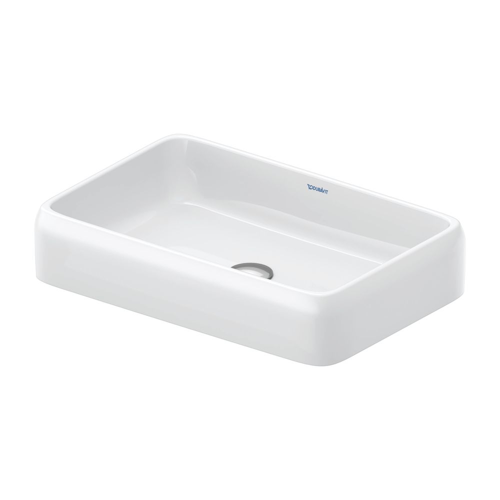 Duravit Qatego Aufsatzbecken 600mm, Weiß Hochglanz, HygieneGlaze, Rechteckig, ohne ... DURAVIT-2383602079 4067116073461 (Abb. 1)