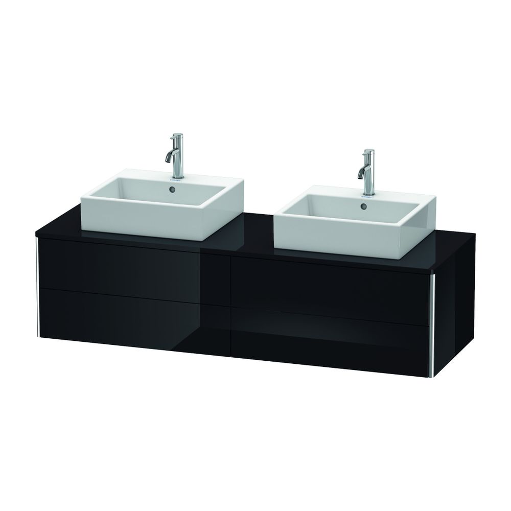 Duravit XSquare Konsolenwaschtischunterbau wandhäng. 548x1600x400mm B, Schwarz Hoc... DURAVIT-XS4917B4040 4053424560991 (Abb. 1)