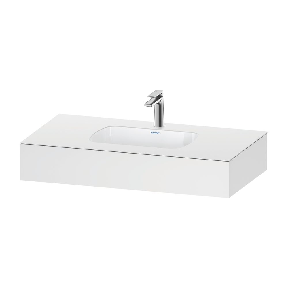 Duravit Qatego Einbauwaschtisch mit Konsole 550x1000x170mm, Mattweiß, mit Über... DURAVIT-QA4691018180000 4067116259209 (Abb. 1)