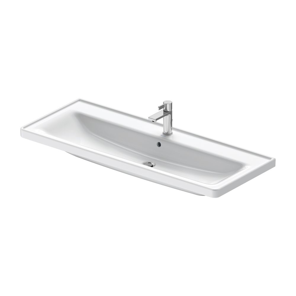 Duravit D-Neo Waschtisch 480x1205x165mm wandhäng., Weiß Hochglanz, Rechteckig, 1 Wa... DURAVIT-2367120000 4067116313970 (Abb. 1)