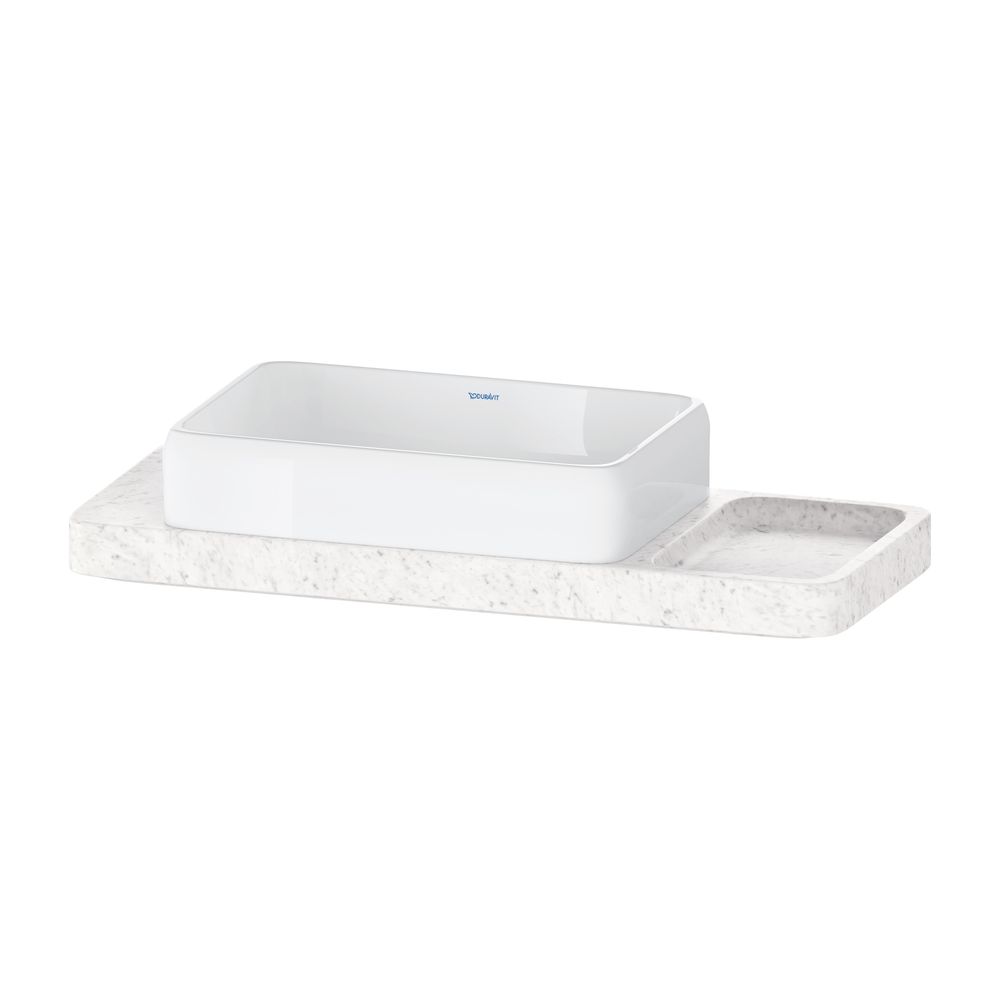 Duravit Qatego Aufsatzbecken mit Konsole 410x1000x200mm, Rechteckig, Geschliffen, D48... DURAVIT-D4800100 4067116314687 (Abb. 2)