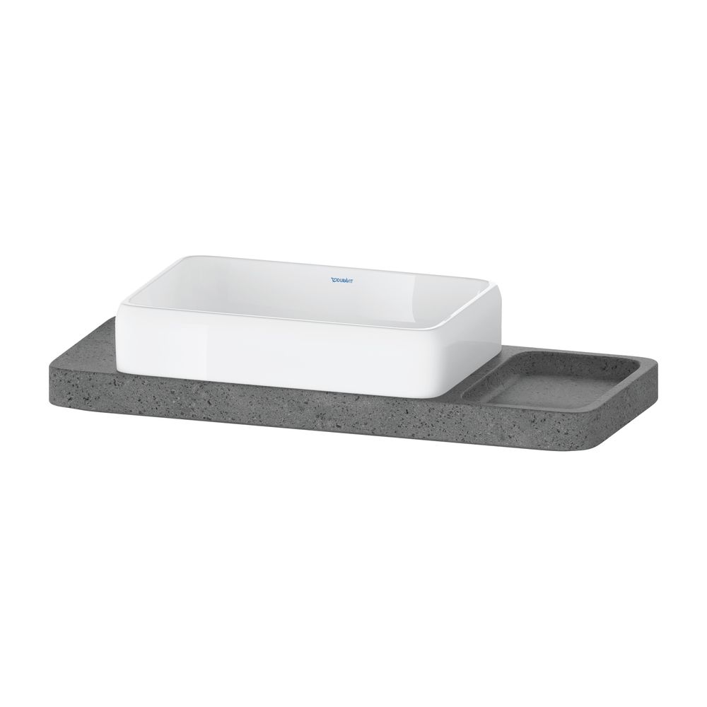 Duravit Qatego Aufsatzbecken mit Konsole 410x1000x200mm, Rechteckig, Geschliffen, D48... DURAVIT-D4800300 4067116314700 (Abb. 1)
