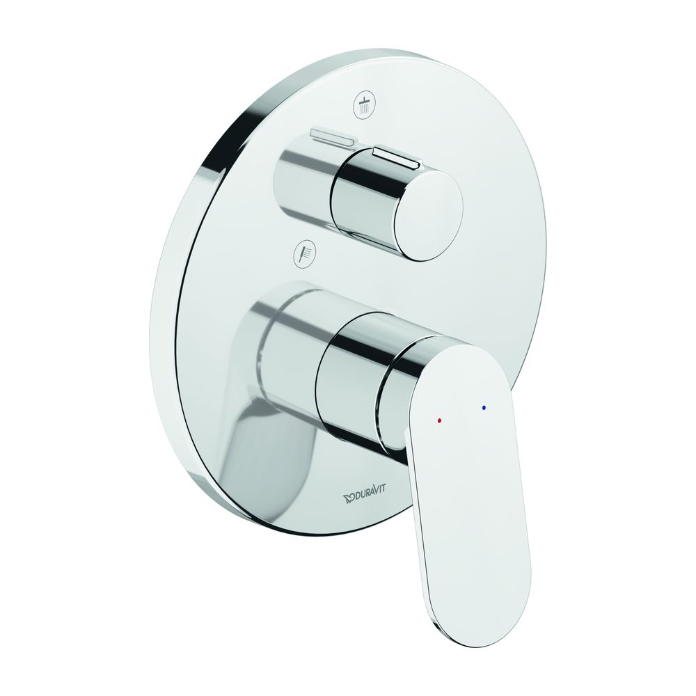 Duravit Wave Einhebel-Brausemischer Unterputz, 2 Verbraucher, Chrom, 22,5l/min, R... DURAVIT-WA4210012010 4067116105674 (Abb. 1)