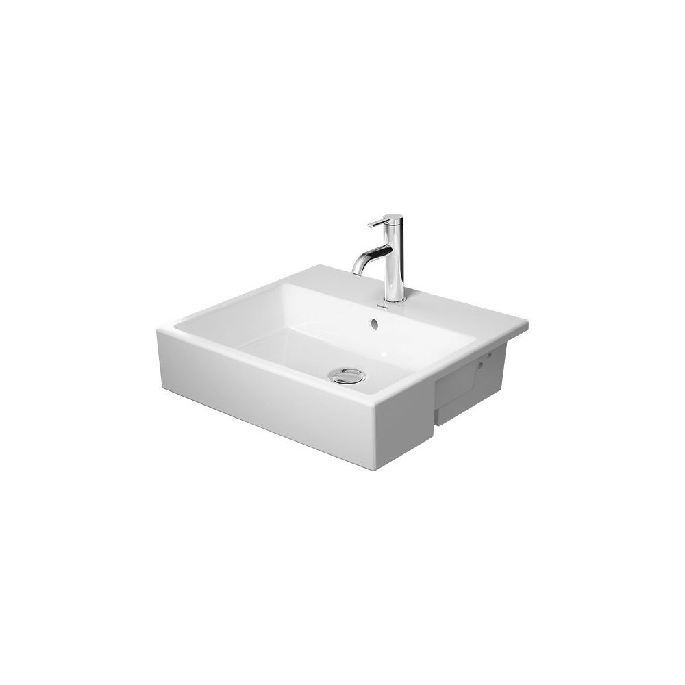 Duravit Vero Air Halbeinbauwaschtisch 470x550x165mm, Weiß Hochglanz, 1 HL, mit Über... DURAVIT-0382550000 4053424180557 (Abb. 1)