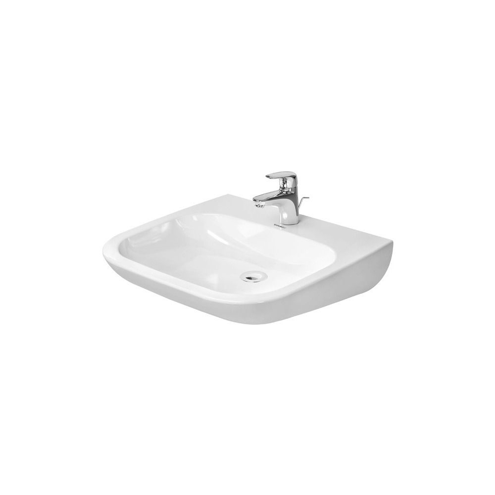Duravit D-Code Waschtisch 555x600x155mm wandhäng., Weiß Hochglanz, Rechteckig, 1 Wa... DURAVIT-2313600000 4021534686528 (Abb. 1)