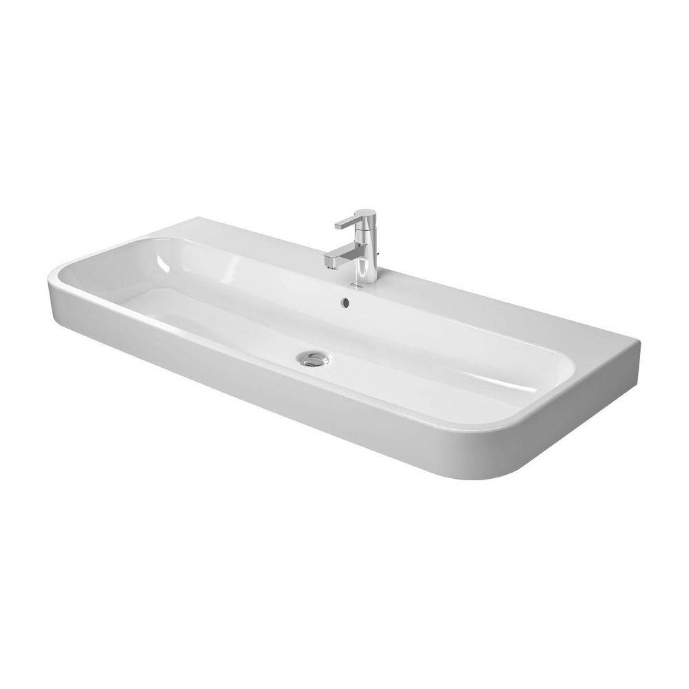 Duravit Happy D.2 Waschtisch 505x1200x170mm, WonderGliss, Weiß Hochglanz, Rechteck... DURAVIT-23181200001 4021534953255 (Abb. 2)