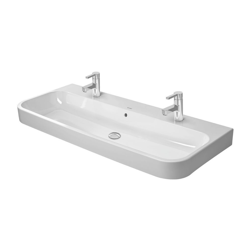 Duravit Happy D.2 Waschtisch 505x1200x170mm, WonderGliss, Weiß Hochglanz, Rechteck... DURAVIT-23181200261 4021534954764 (Abb. 1)