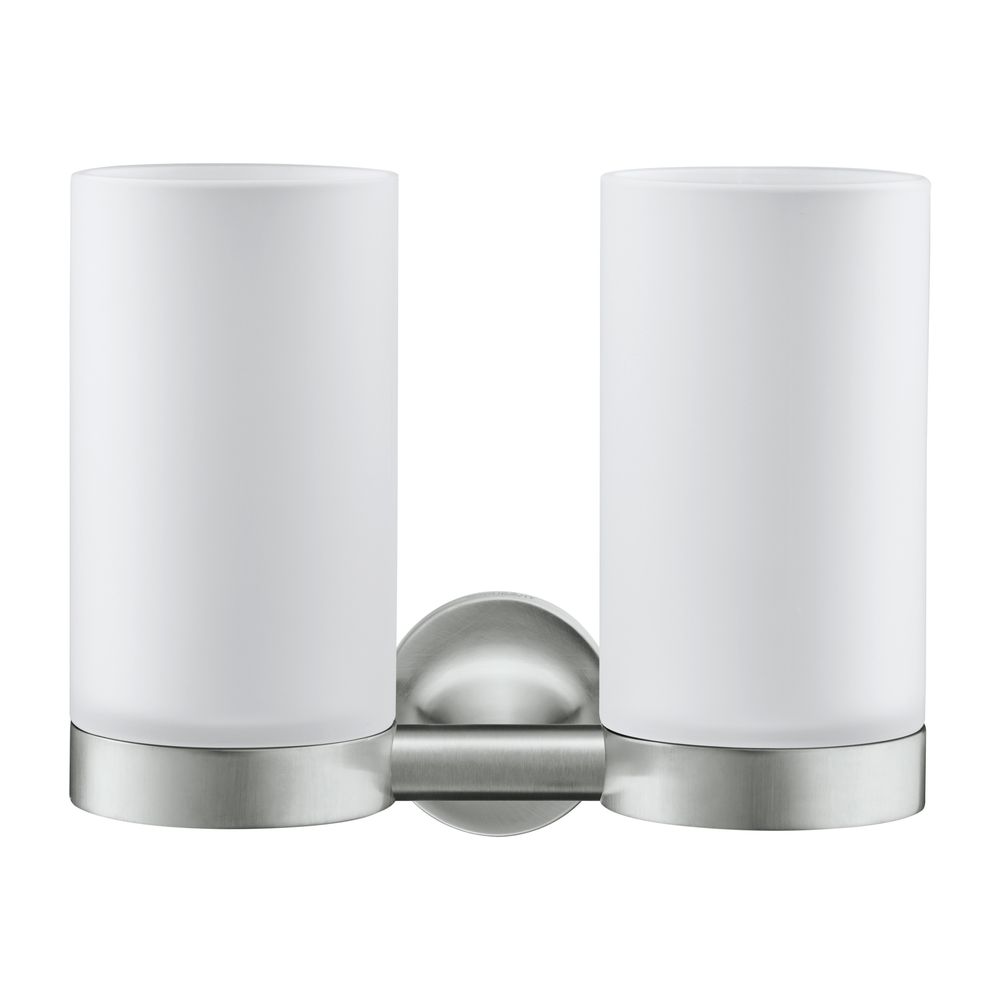 Duravit Starck T Zahnputzbecher doppelt wandhäng., Position R L, 170x98x140mm, Edel... DURAVIT-0099487000 4067116087239 (Abb. 1)