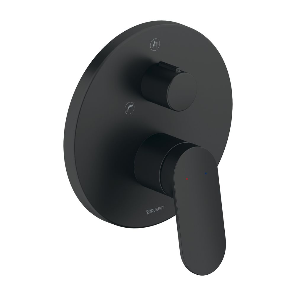 Duravit Wave Einhebel-Wannenmischer Unterputz, 2 Verbraucher, Mattschwarz, 22,5l/... DURAVIT-WA5210012046 4067116317190 (Abb. 1)