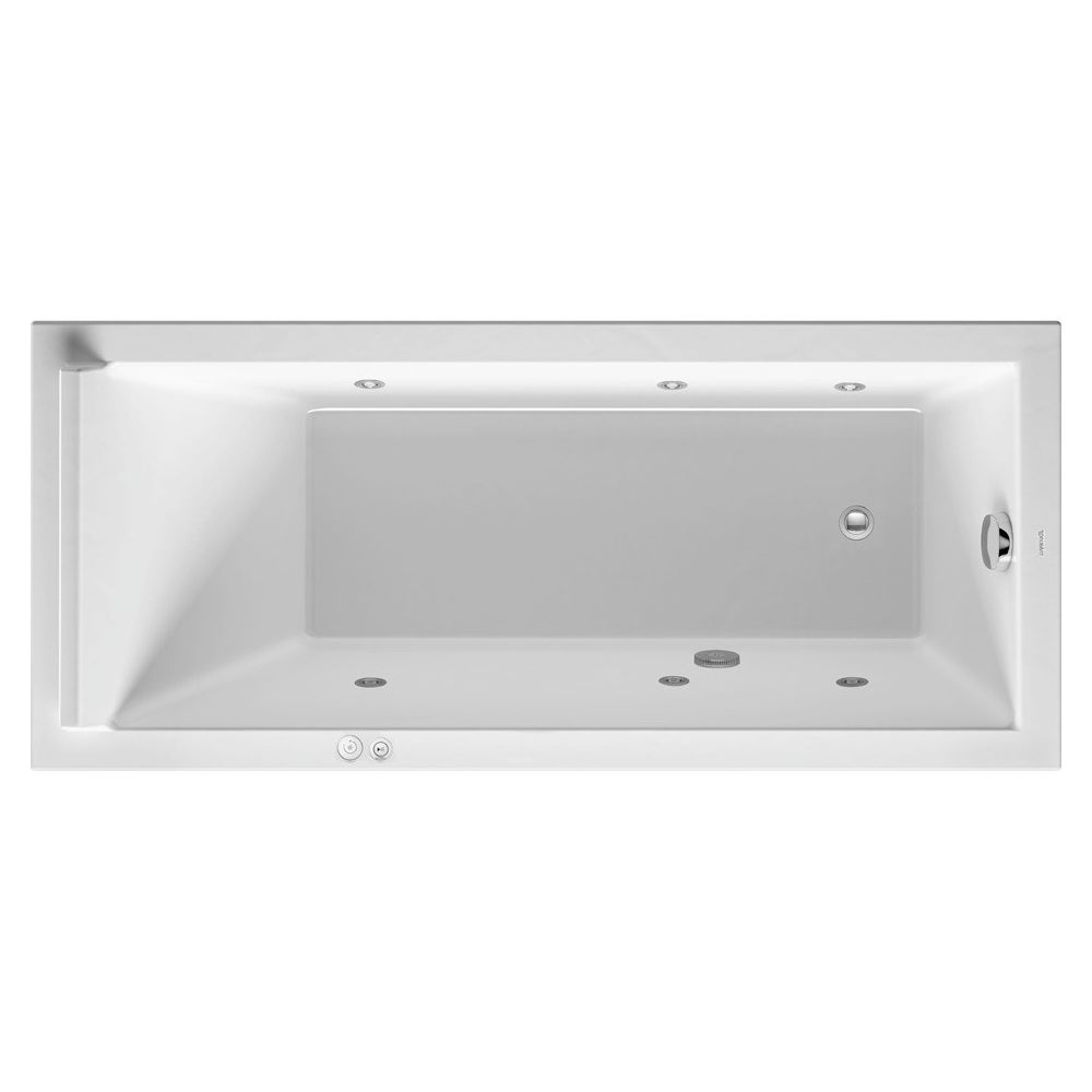 Duravit Starck Wannen Whirlwanne Rechteckig, Einbau, 700x1600x480mm Jet-System... DURAVIT-760333000JS1000 4053424072579 (Abb. 1)