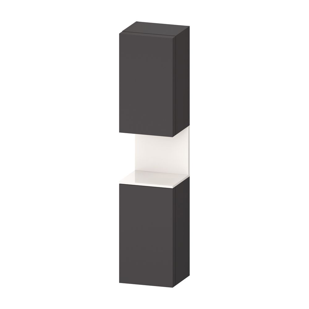 Duravit Qatego Hochschrank Dekor 360x400x1760mm Graphit Matt/Weiß HG, 2 Türen ... DURAVIT-QA1346L22490000 4067116207453 (Abb. 2)