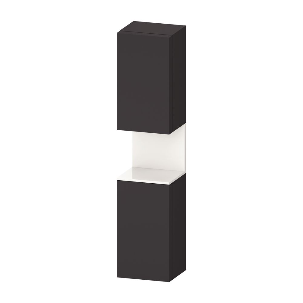 Duravit Qatego Hochschrank Dekor 360x400x1760mm Graphit SM/Weiß HG, 2 Türen R,... DURAVIT-QA1346R22800000 4067116208832 (Abb. 2)