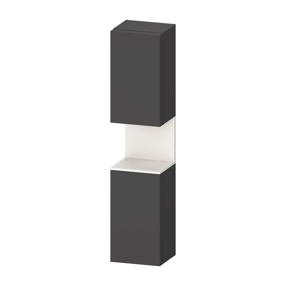 Duravit Qatego Hochschrank Dekor 360x400x1760mm Graphit Matt/Weiß SM, 2 Türen ... DURAVIT-QA1346R84490000 4067116162158 (Abb. 1)